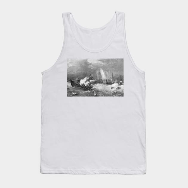 Whalers catching a whale, 19th century (C006/9087) Tank Top by SciencePhoto